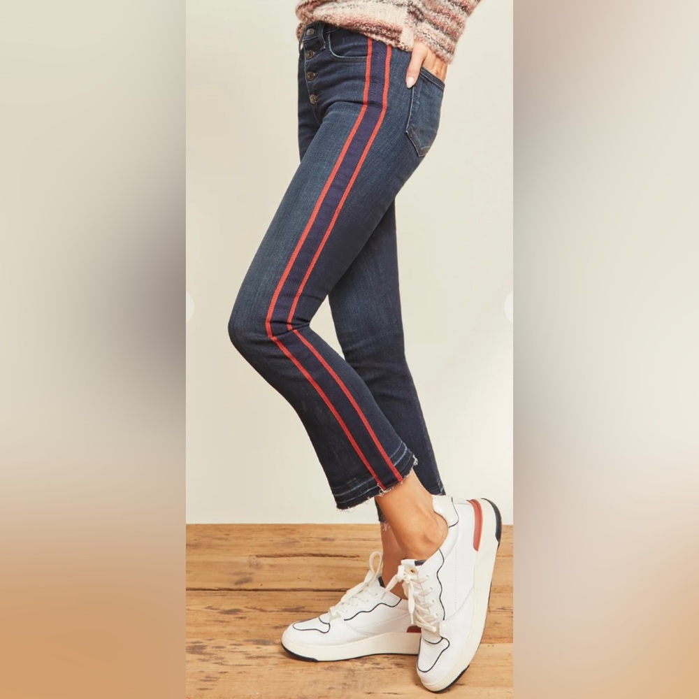 Veronica Beard Carolyn baby boot side stripe jeans womens size 28